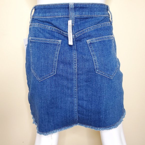 Arizona High Waist Jean Mini Skirt With Patchwork SZ 5 - Picture 5 of 8